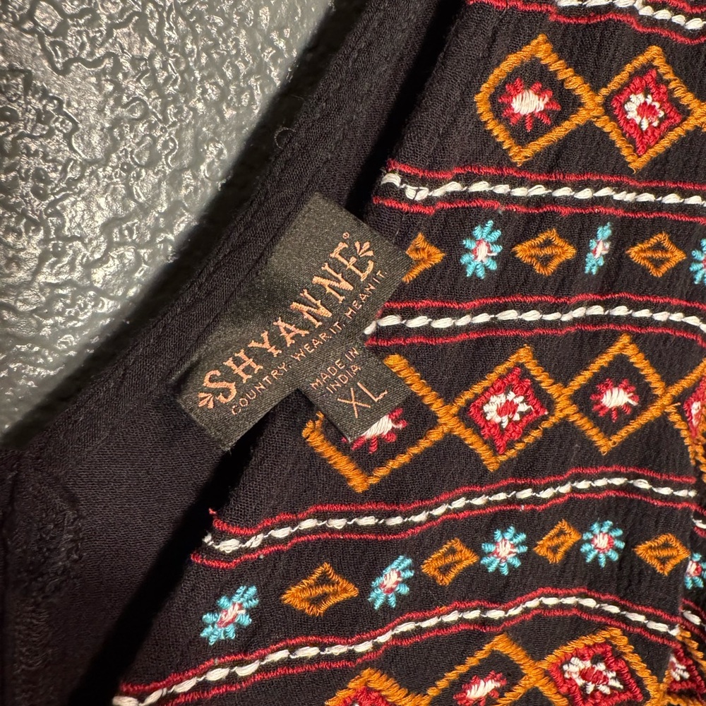 Shyanne Multicolor Embroidered Long Sleeve Dress - Picture 2 of 5